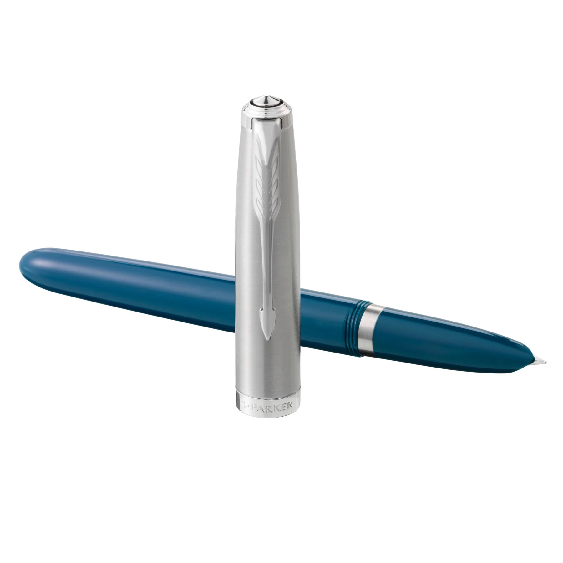 Parker 51 Fountain Pen - Teal Blue - Image 6