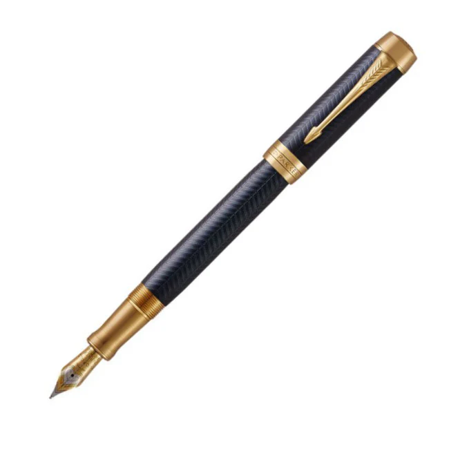 Parker Duofold Prestige Fountain Pen - Blue Chevron - Image 3