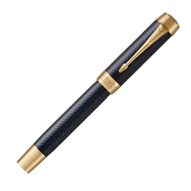 Parker Duofold Prestige Fountain Pen - Blue Chevron - Image 4