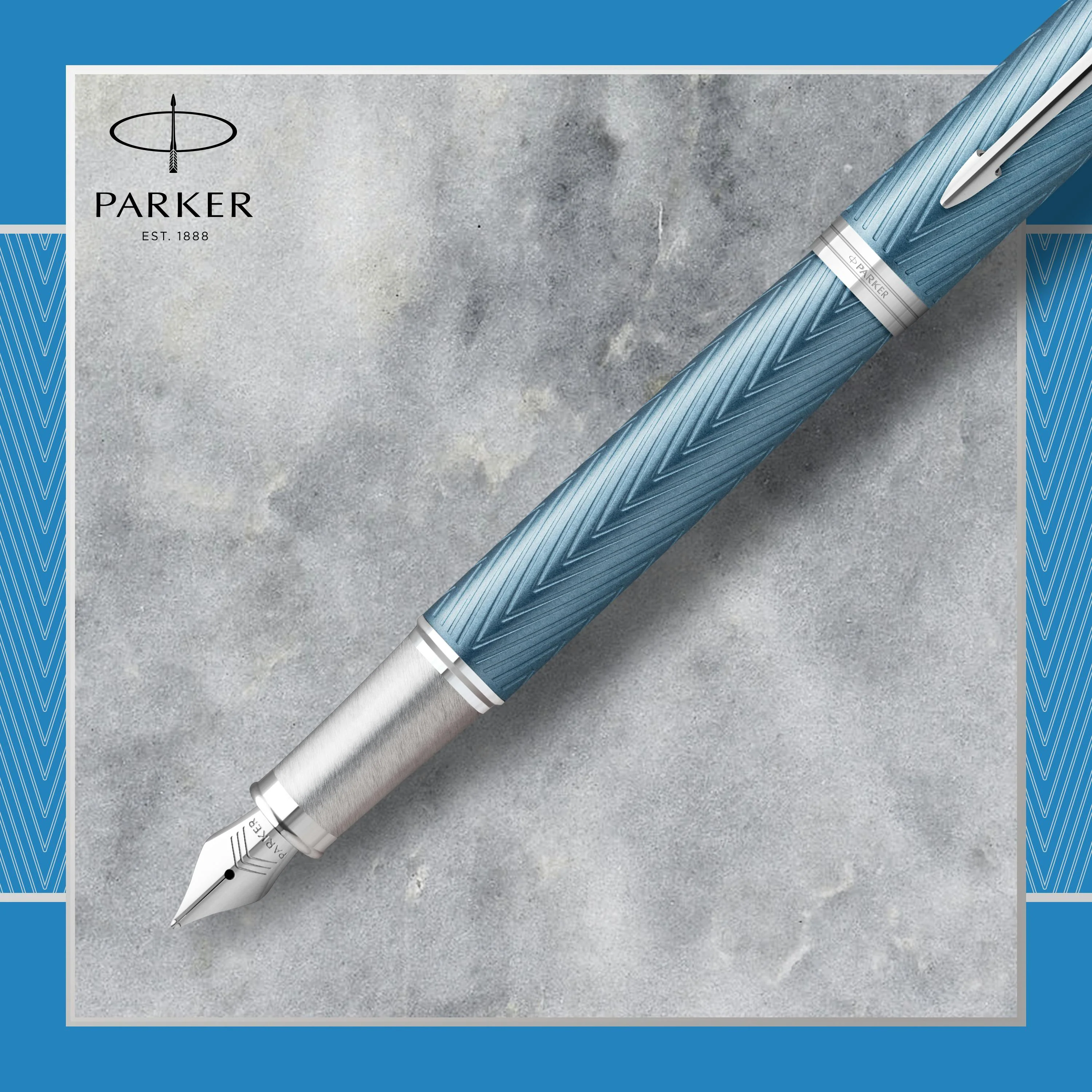 Parker IM Premium Fountain Pen - Grey Lacquer & Chrome Trim - Image 5