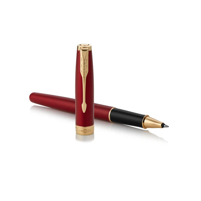 Parker Sonnet Rollerball Pen - Lacquered Red with Gold Trim - Image 4
