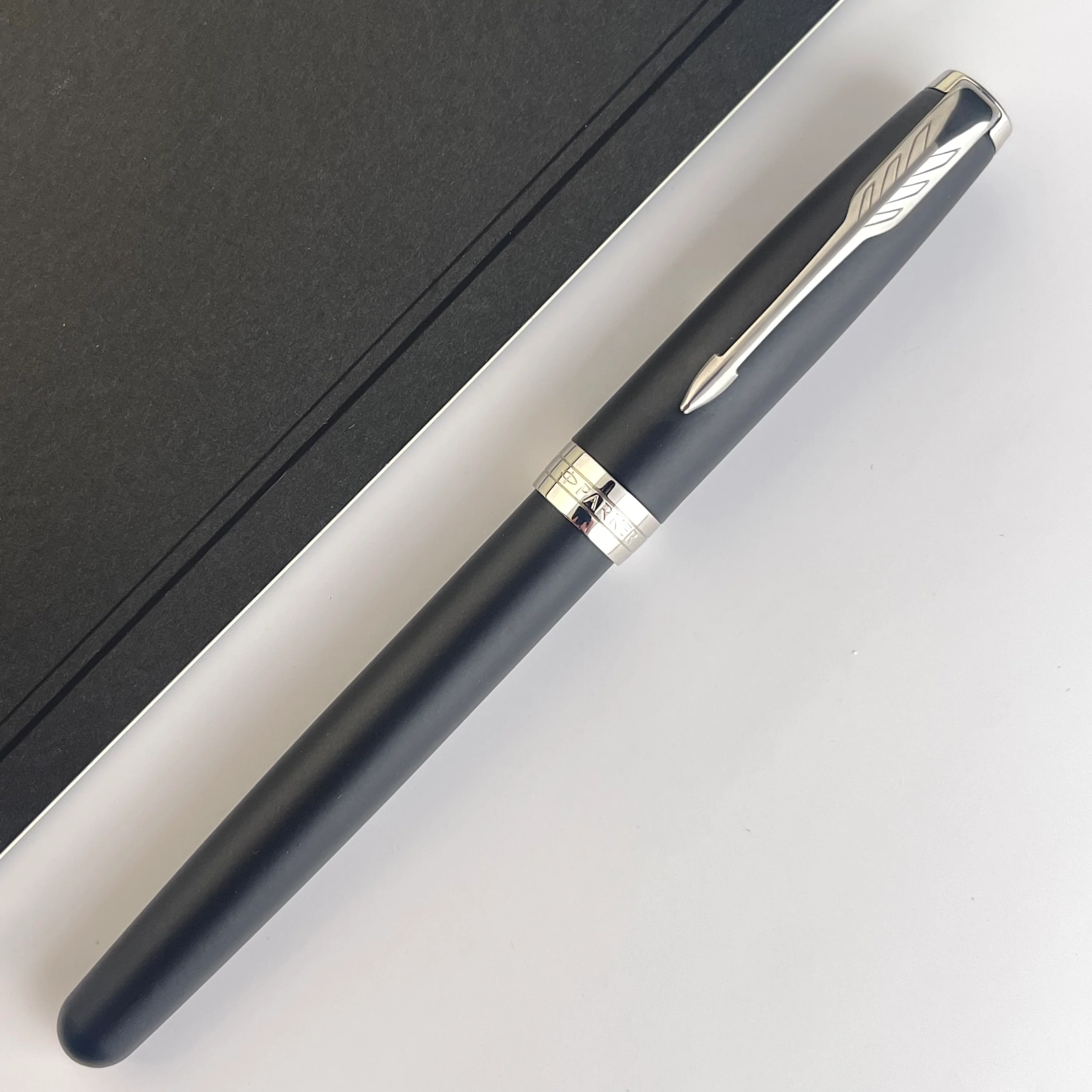 Parker Sonnet Fountain Pen - Matte Black with Chrome Trim - Image 2