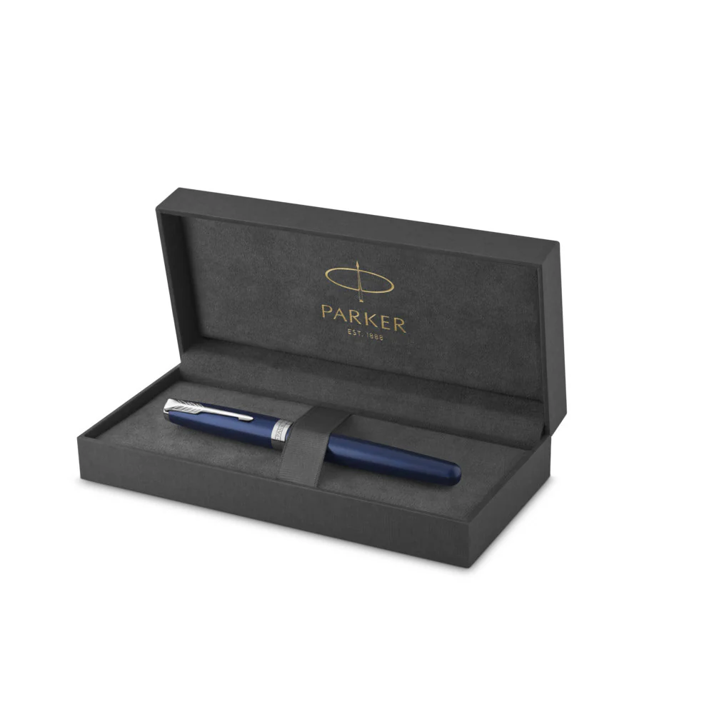 Parker Sonnet Rollerball Pen - Lacquered Blue with Silver Trim - Image 3