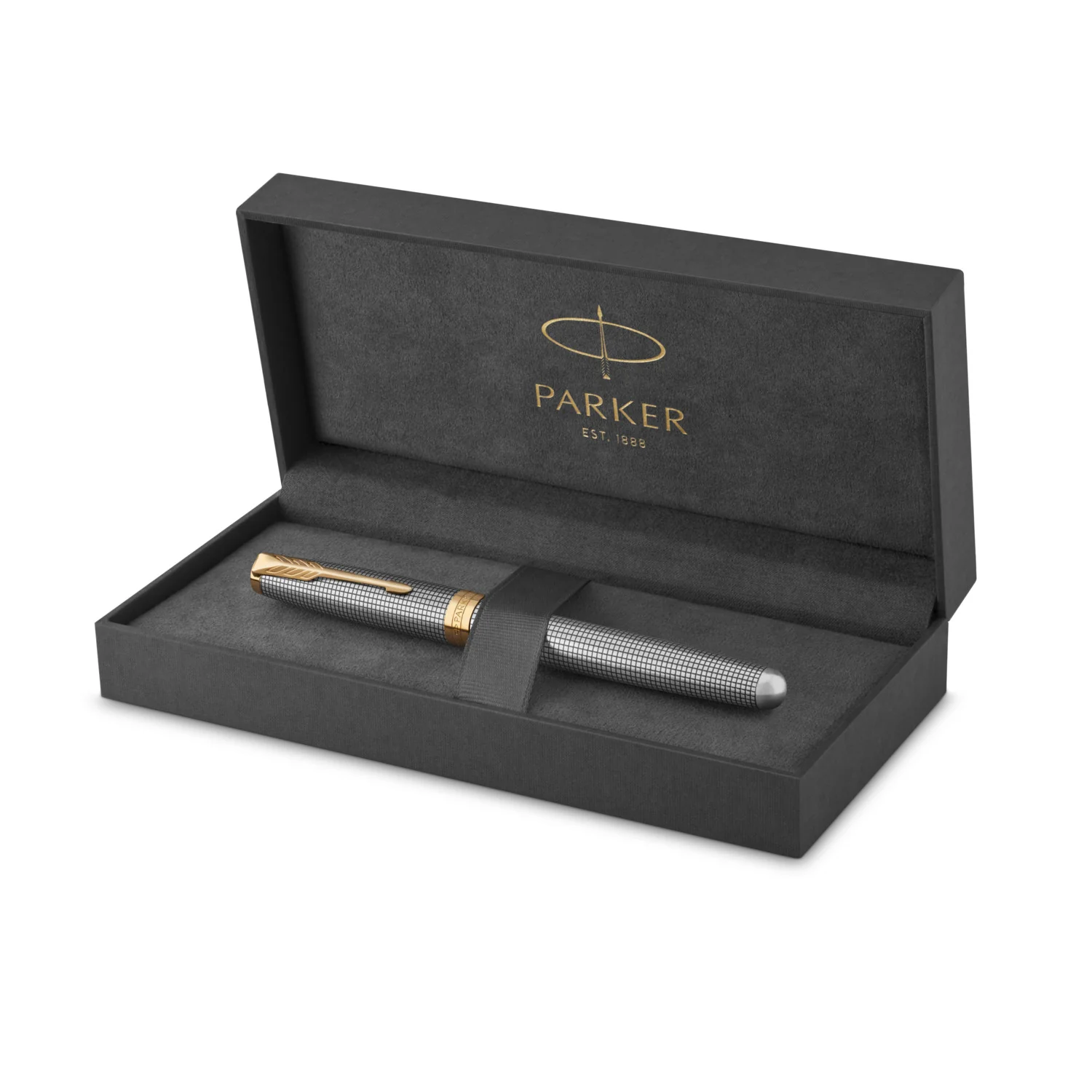 Parker Sonnet Fountain Pen - Silver Ciselé with Gold Trim - Image 5
