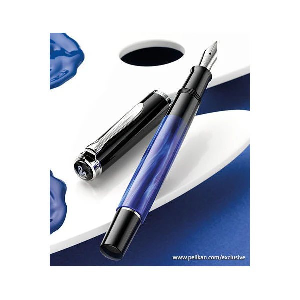 Pelikan Classic M205 Fountain Pen - Blue Marble - Image 4