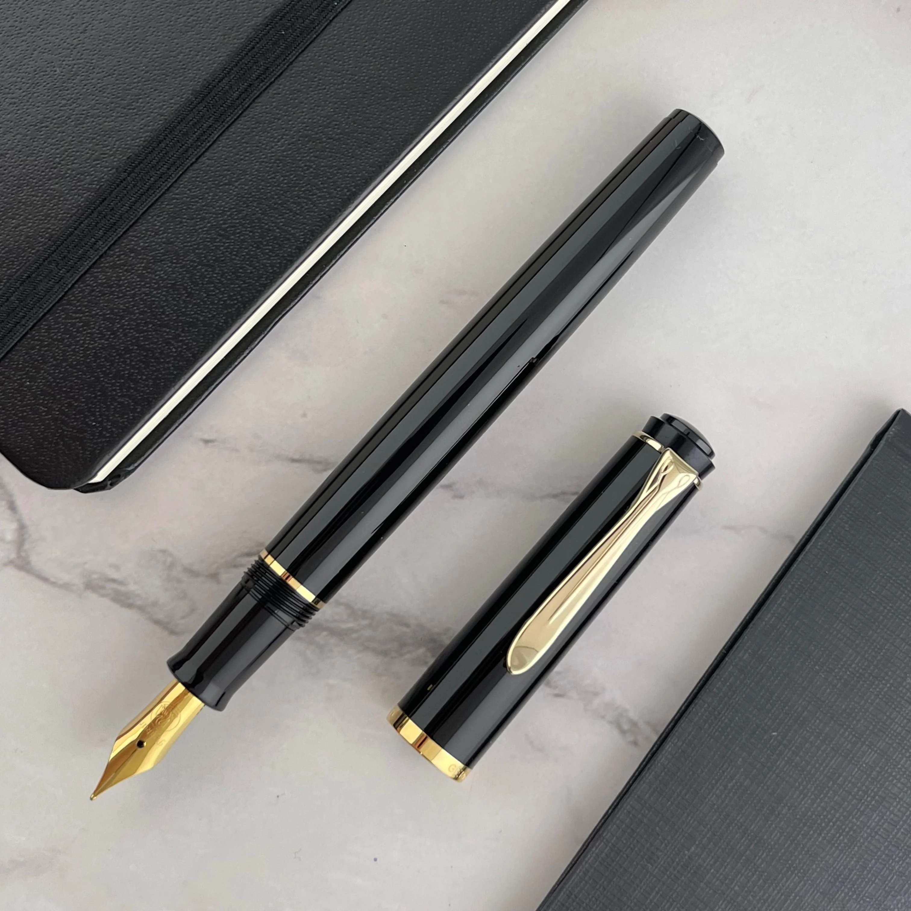 Pelikan Classic P200 Fountain Pen - Black w/ Gold Trim