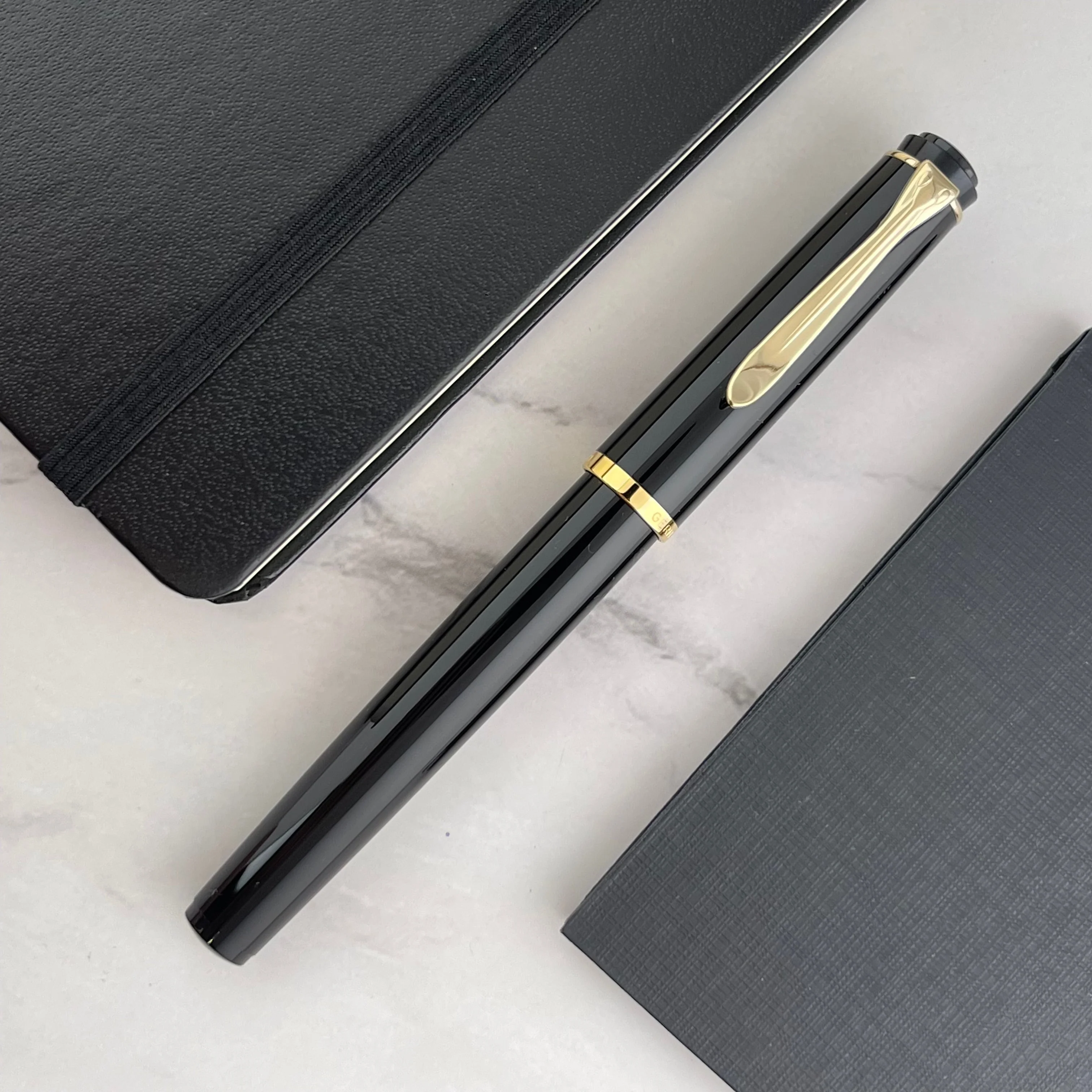 Pelikan Classic P200 Fountain Pen - Black w/ Gold Trim - Image 2