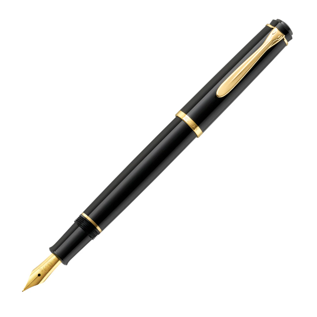 Pelikan Classic P200 Fountain Pen - Black w/ Gold Trim - Image 3