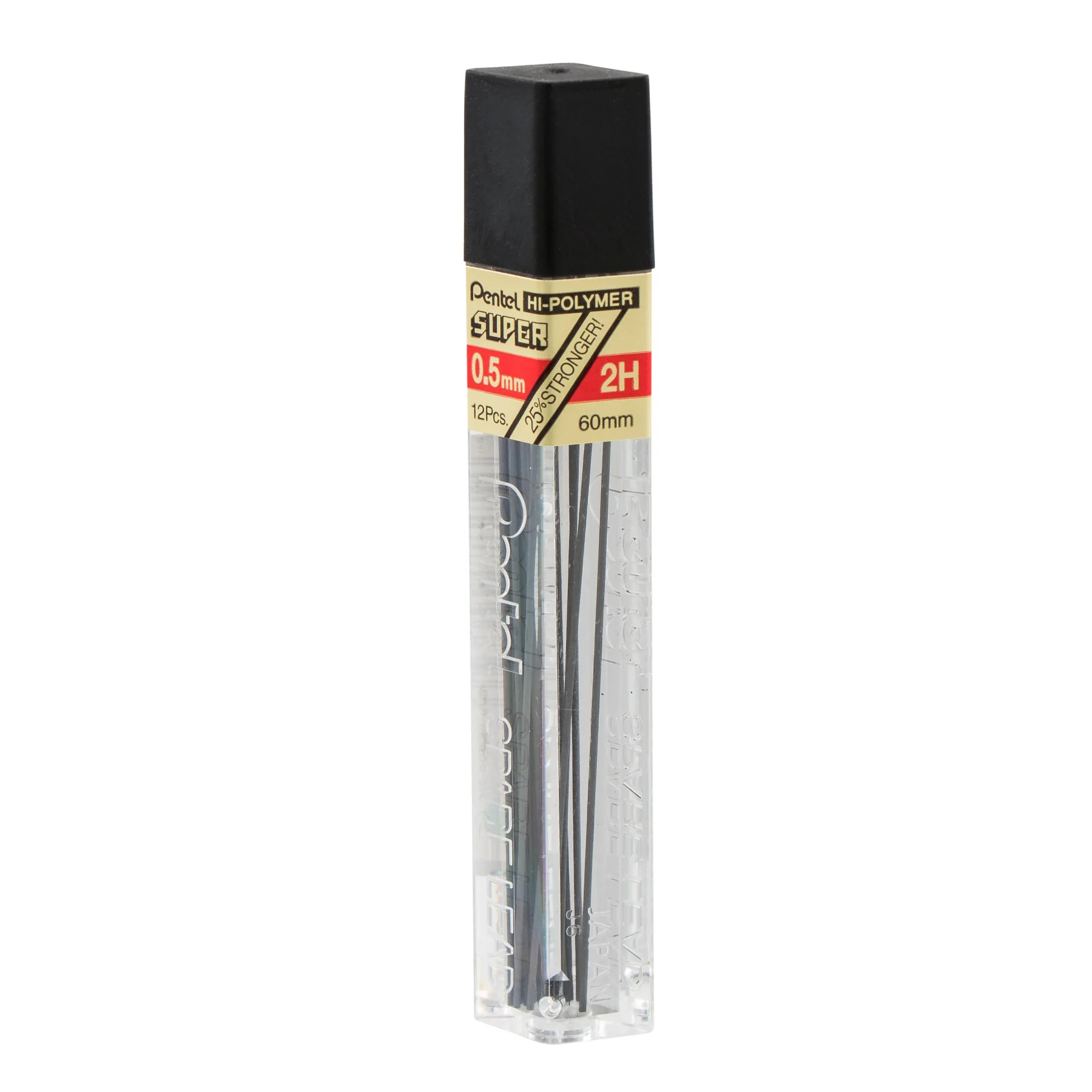 Pentel Super Hi-Polymer Lead - 0.5mm - 12 Pieces - Image 2