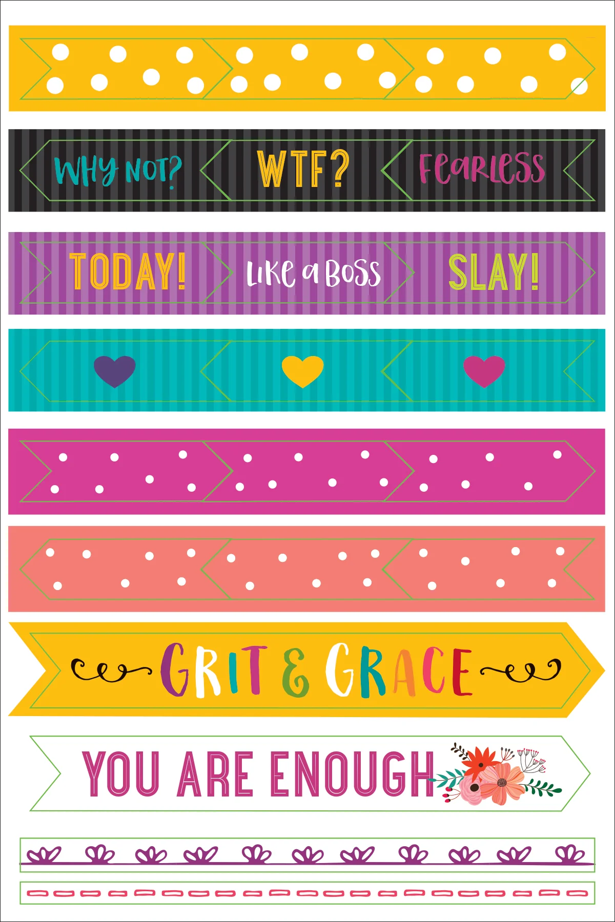 ESSENTIALS WAKE UP, KICK ASS, REPEAT. PLANNER STICKERS - Image 7