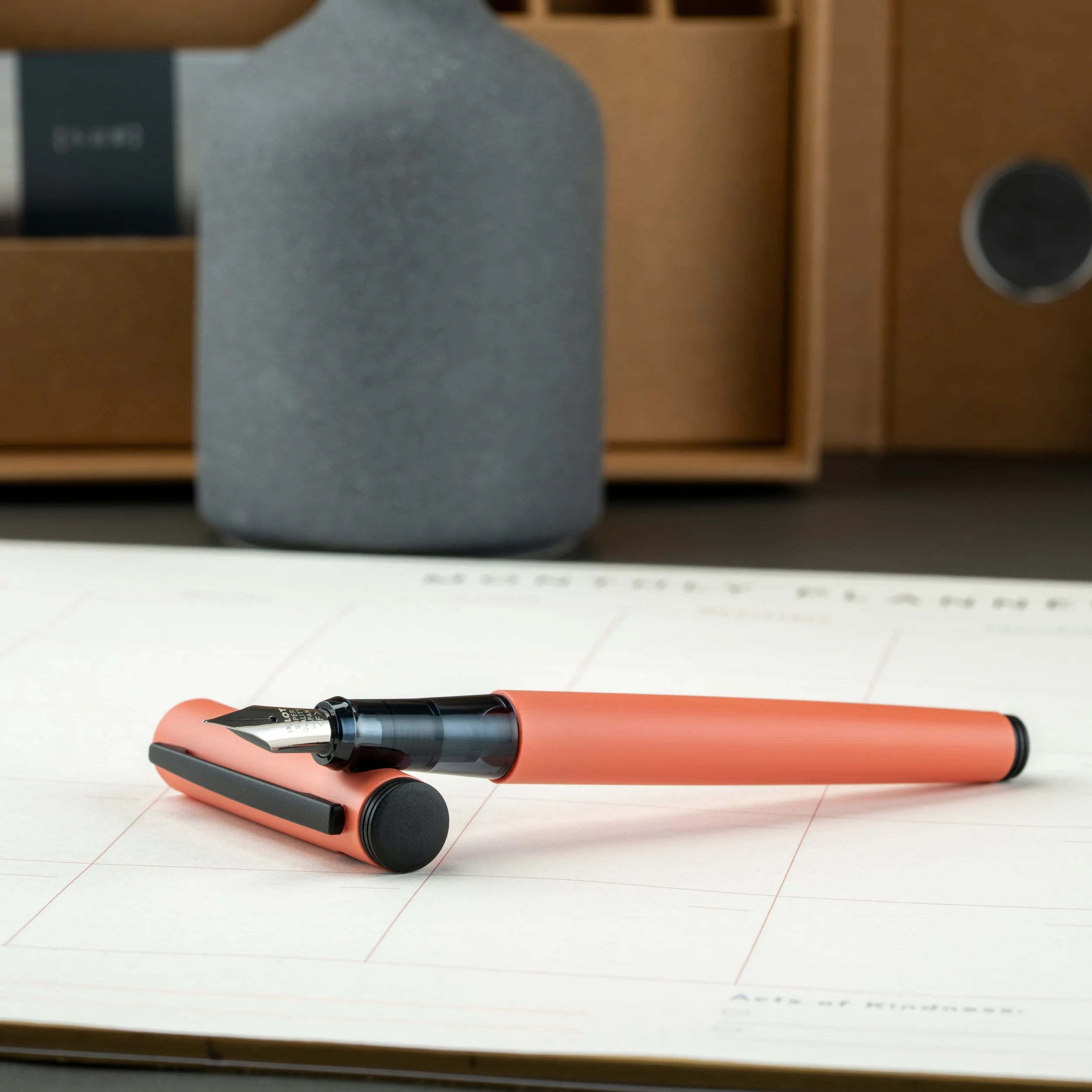 Pilot Explorer Fountain Pen - Matte Coral - Image 3