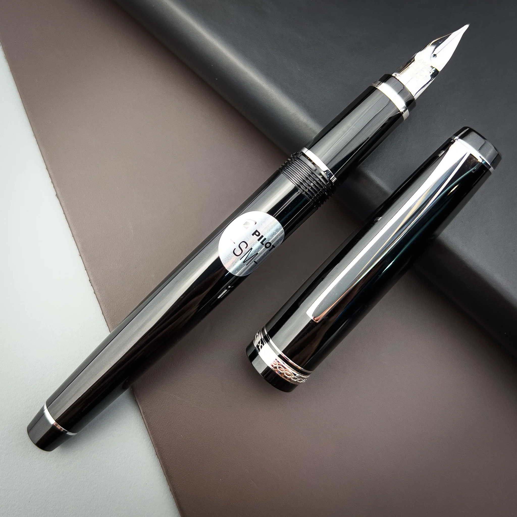 Pilot Falcon Fountain Pen - Black with Rhodium Trim - Image 3