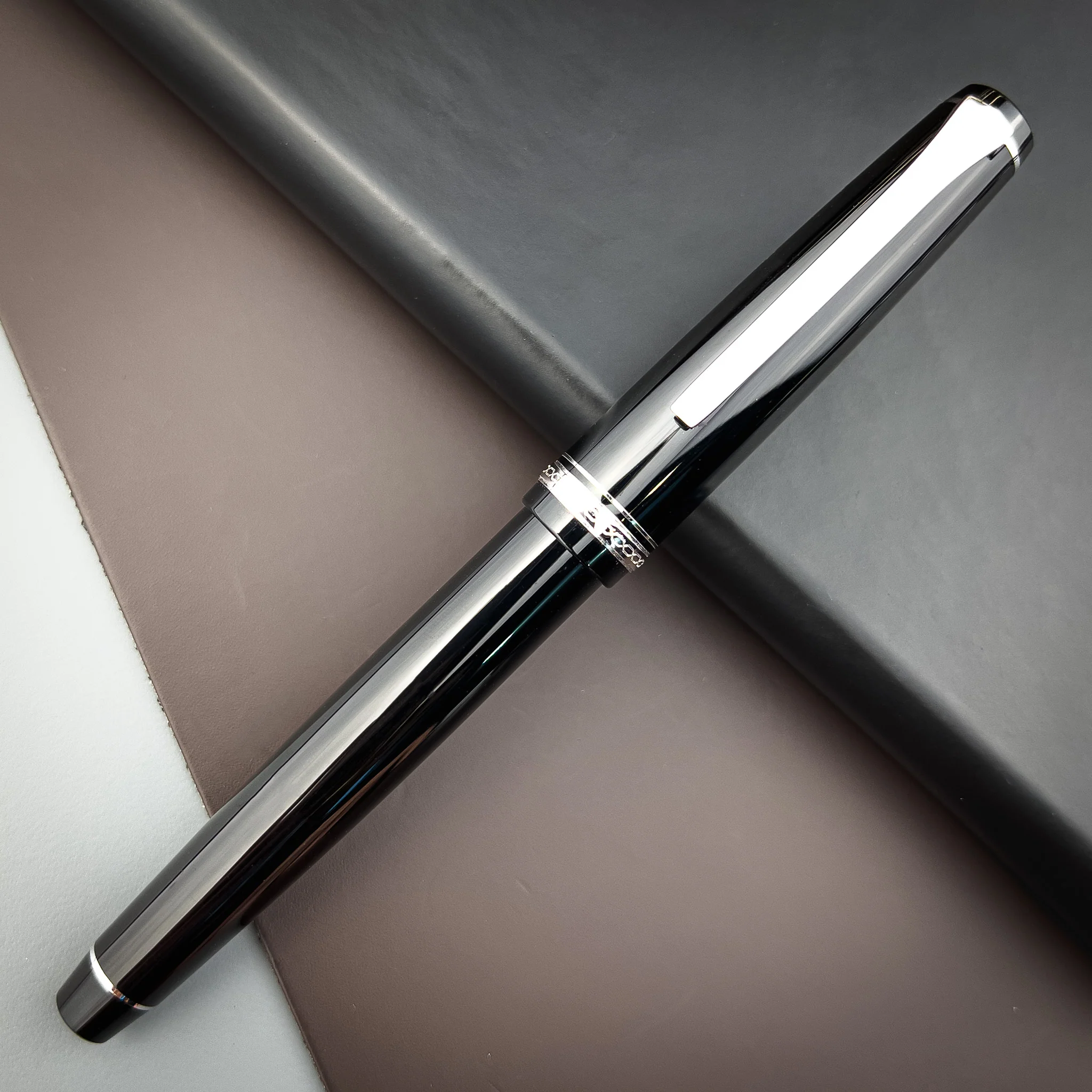 Pilot Falcon Fountain Pen - Black with Rhodium Trim - Image 4