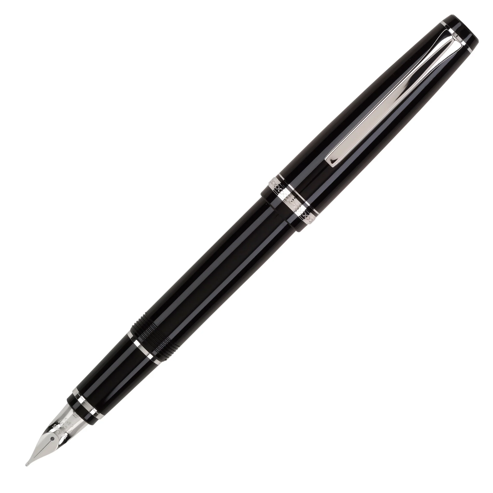 Pilot Falcon Fountain Pen - Black with Rhodium Trim - Image 5