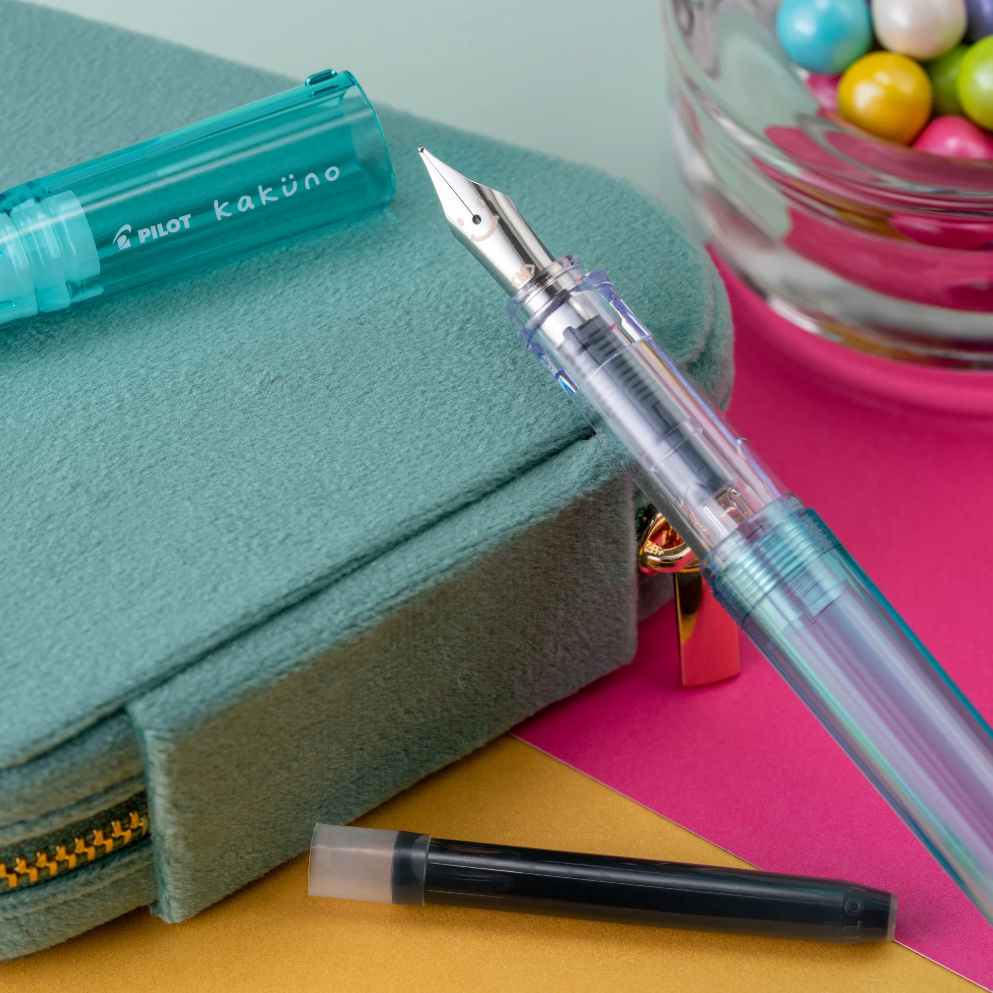 Pilot Kakuno Fountain Pen - Translucent Aqua - Image 5