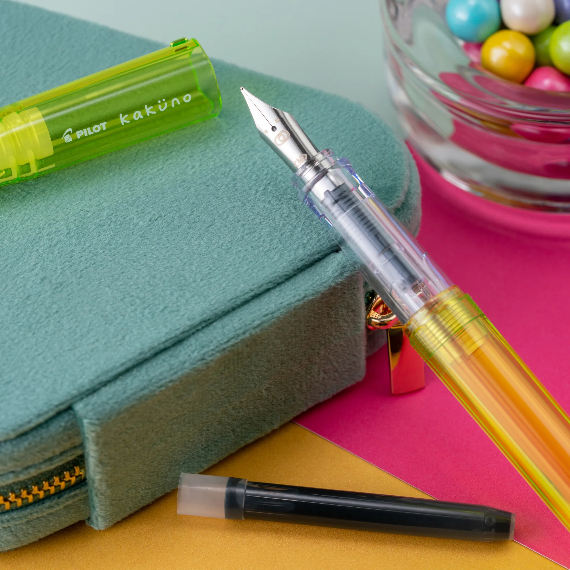 Pilot Kakuno Fountain Pen - Translucent Green - Image 5