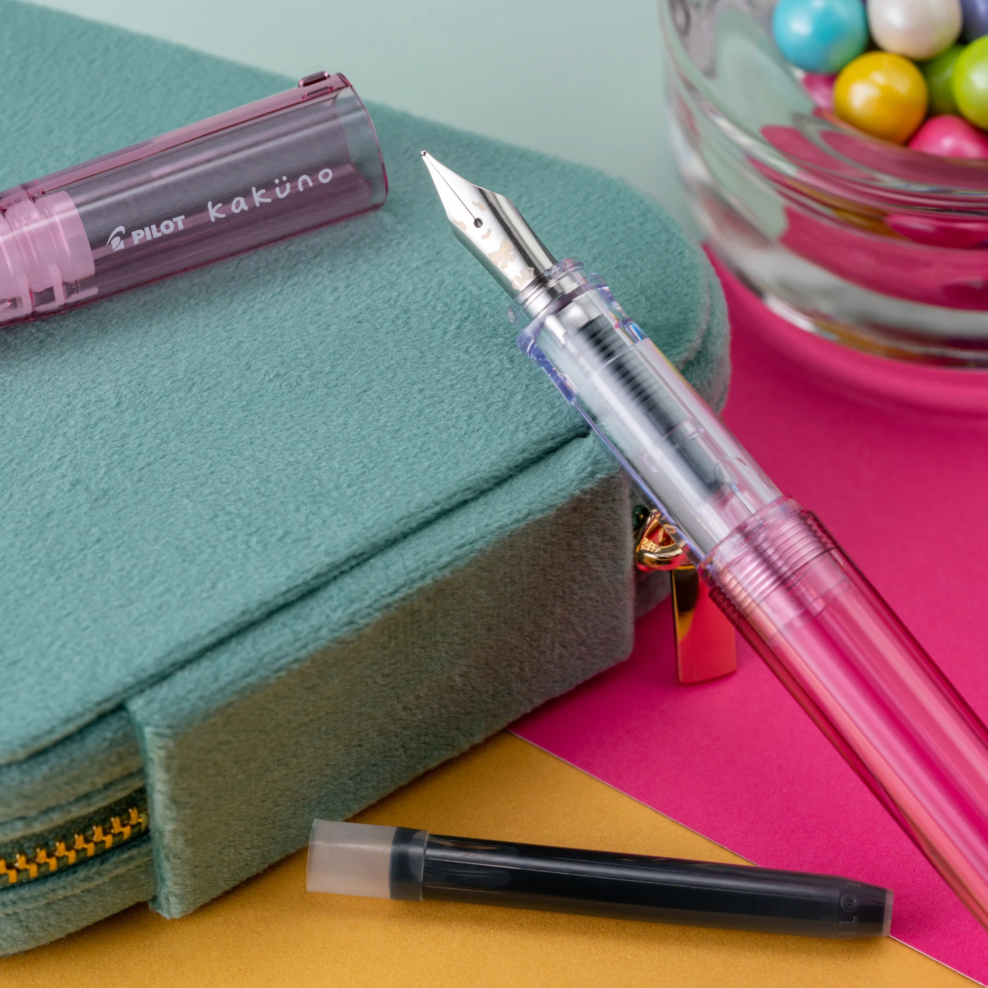 Pilot Kakuno Fountain Pen - Translucent Pink - Image 5