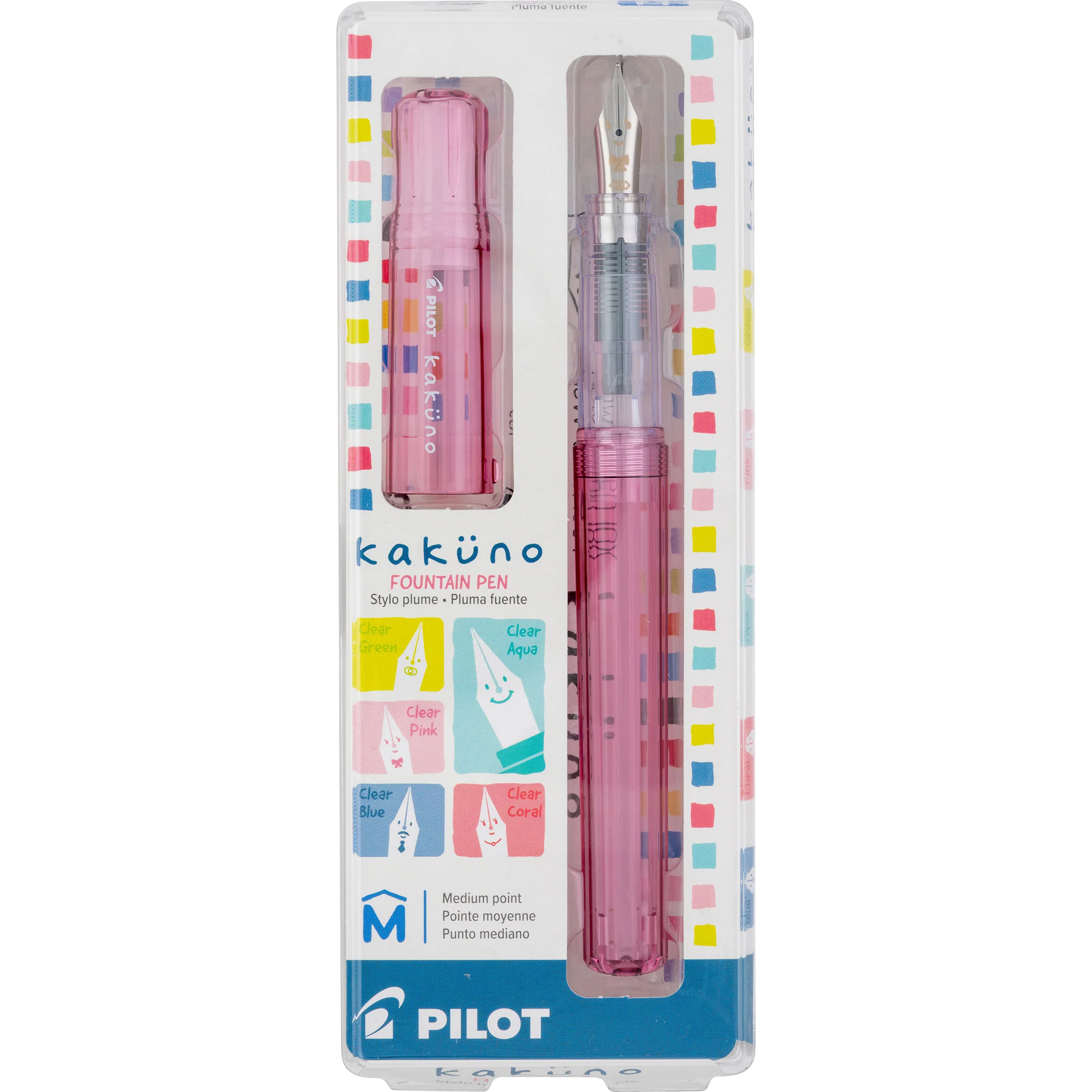 Pilot Kakuno Fountain Pen - Translucent Pink - Image 7
