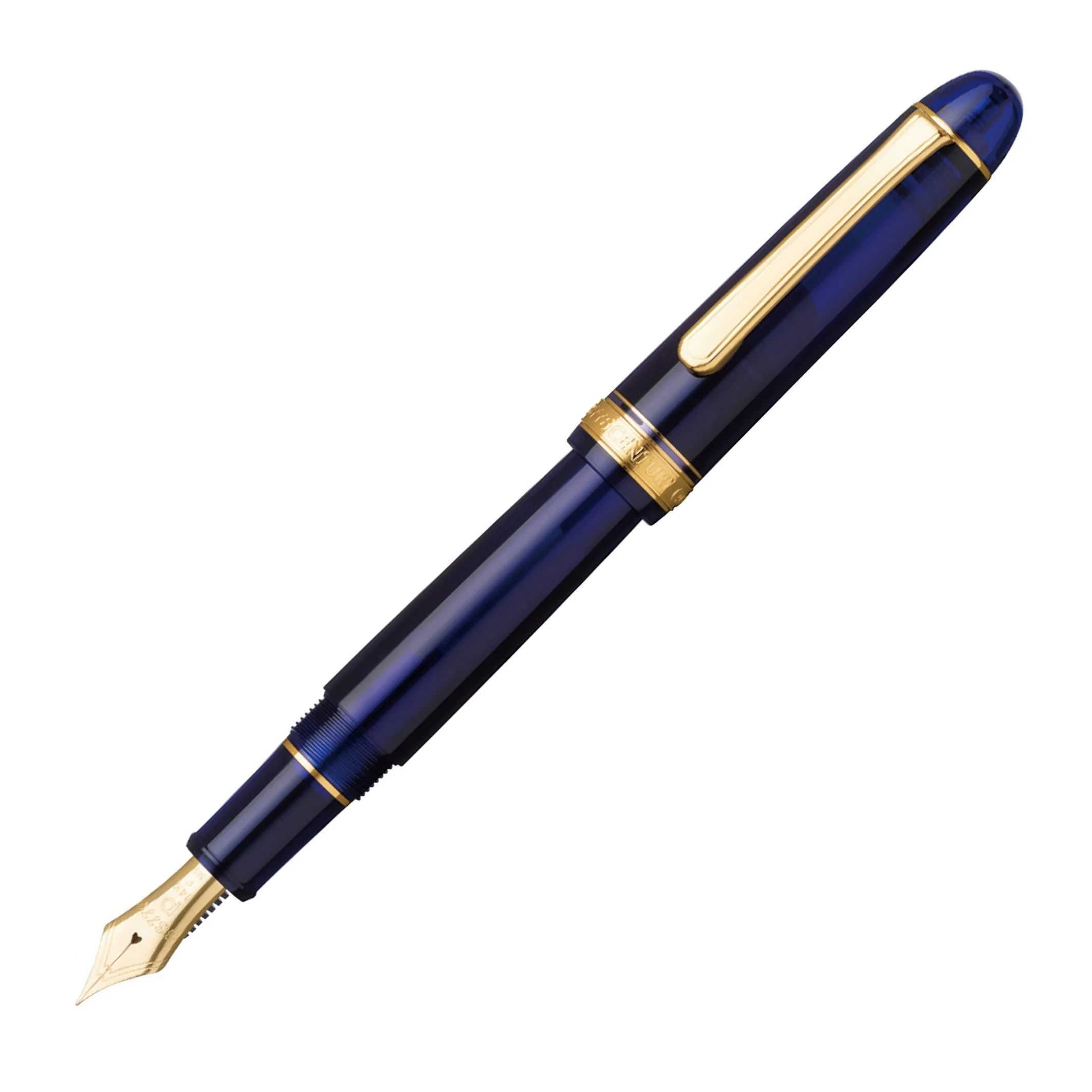 Platinum #3776 Century Fountain Pen - Chartres Blue with Gold Trim - Image 4