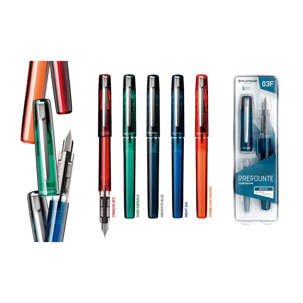 Platinum Prefounte Fountain Pen - Dark Emerald - Image 4