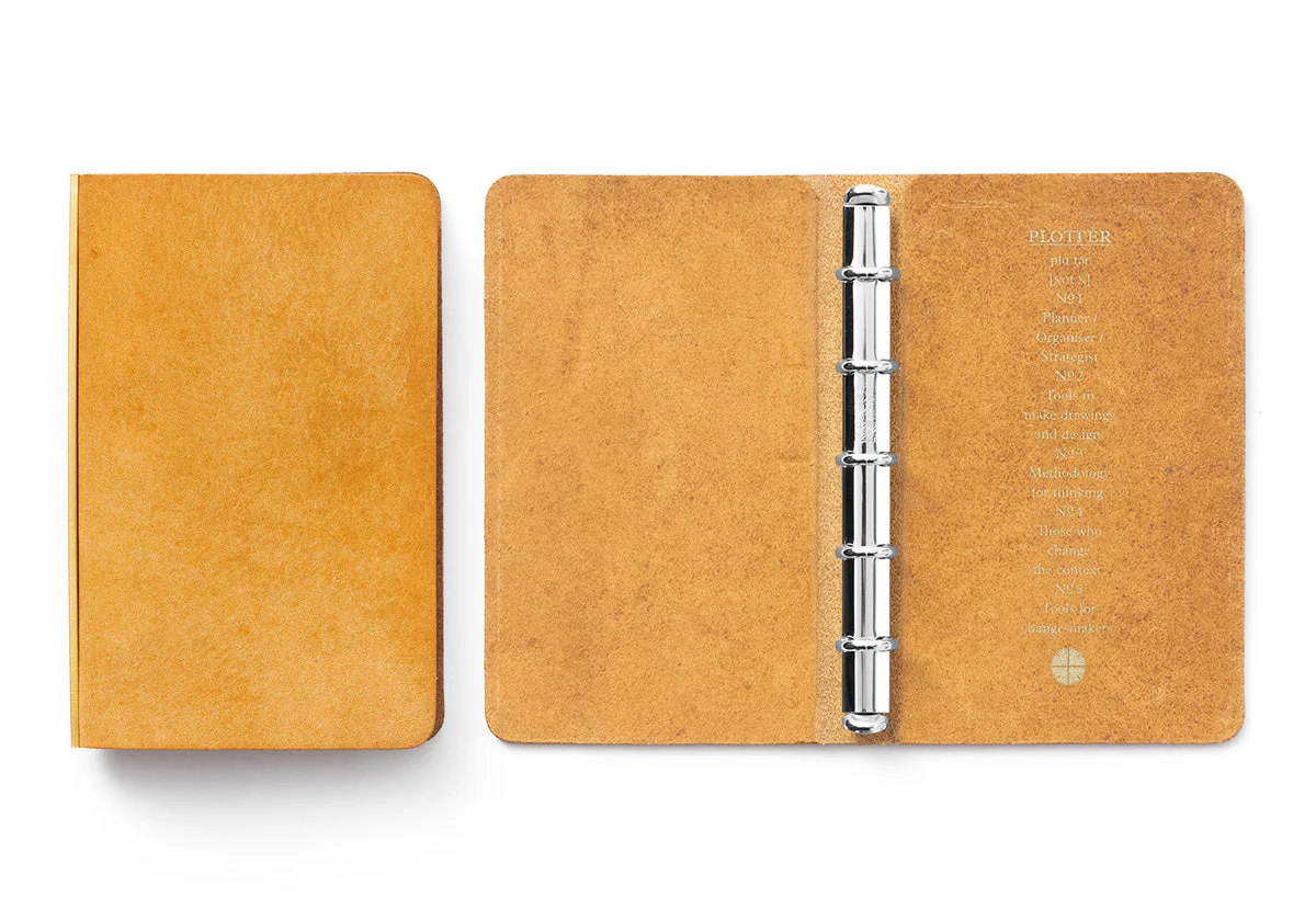 Plotter Pueblo 5-Ring Leather Binder - Mini 5 Size - Beige - Image 3