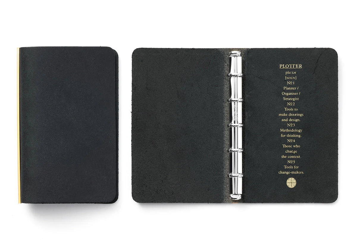 Plotter Pueblo 5-Ring Leather Binder - Mini 5 Size - Black - Image 3