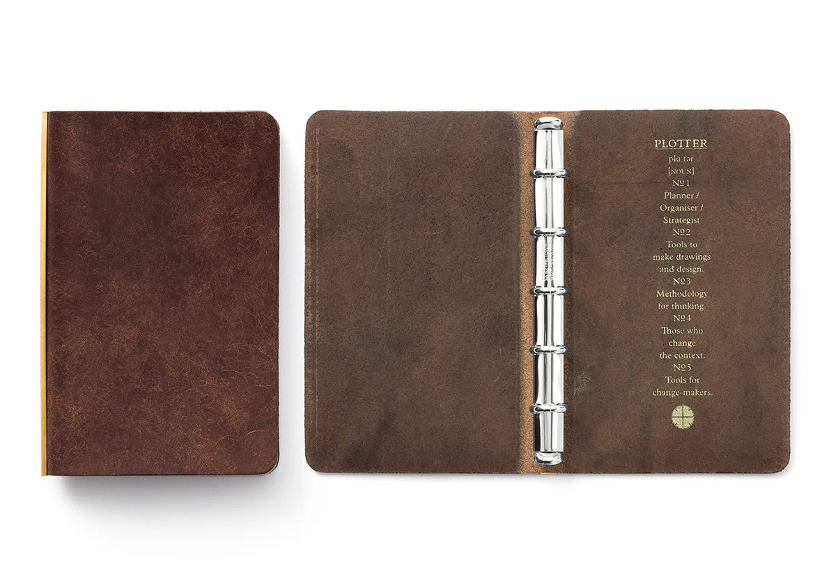 Plotter Pueblo 5-Ring Leather Binder - Mini 5 Size - Brown - Image 3