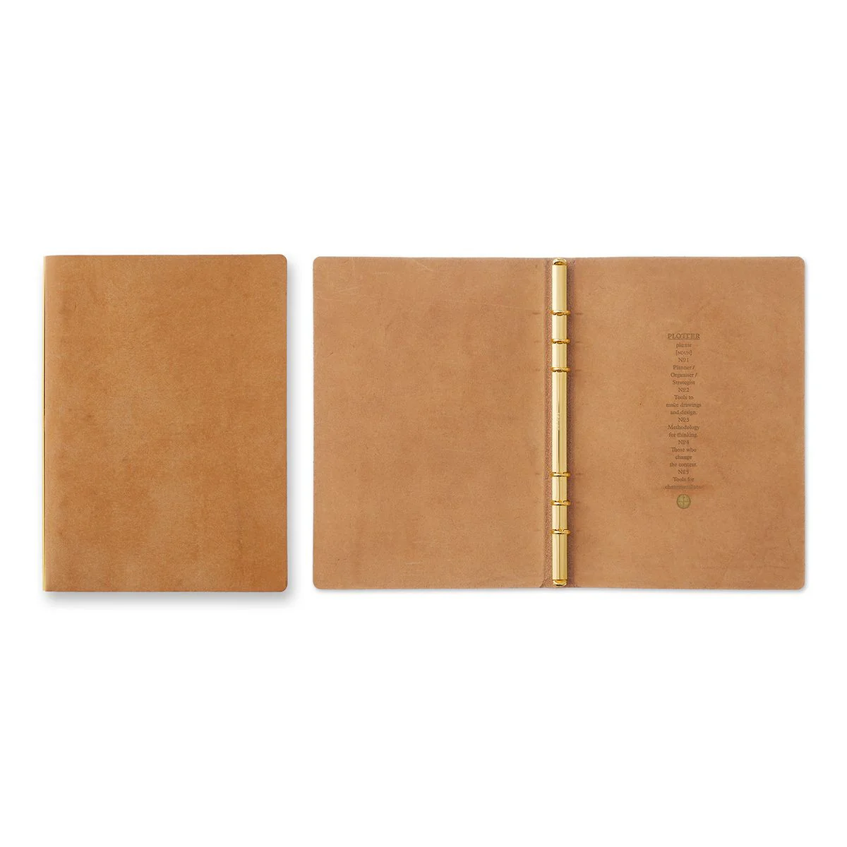 Plotter Pueblo 6-Ring Leather Binder - A5 Size - Beige - Image 2
