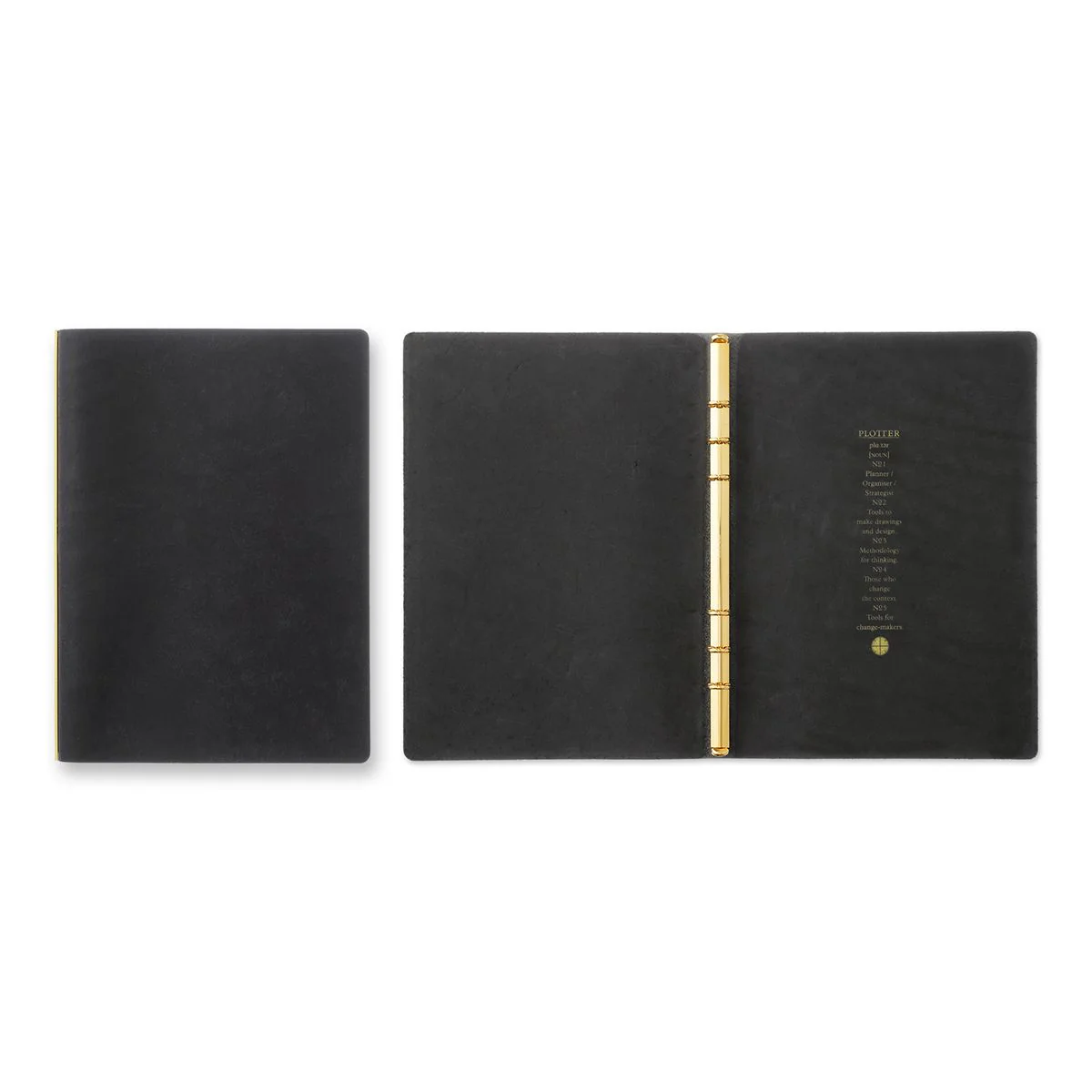 Plotter Pueblo 6-Ring Leather Binder - A5 Size - Black - Image 2