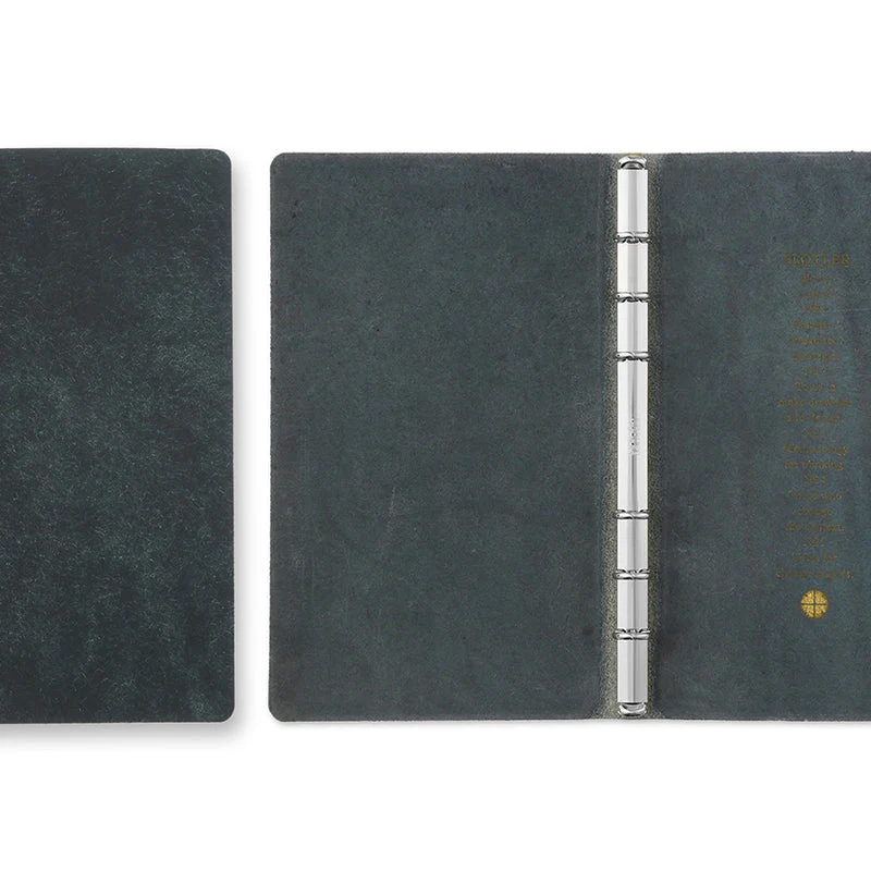 Plotter Pueblo 6-Ring Leather Binder - Bible Size - Navy - Image 2