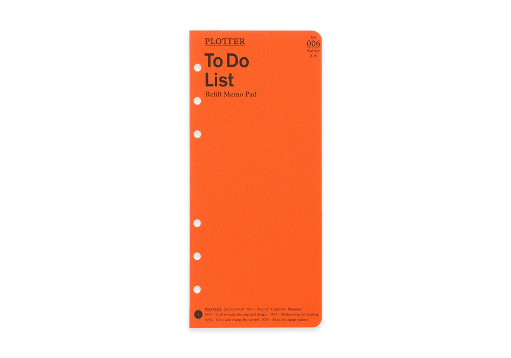 Plotter Refill Memo Pad - To Do List - Narrow Size - Image 3