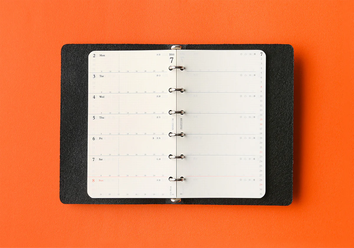 Plotter Weekly Schedule Refill 2026 - Mini Size - Image 3