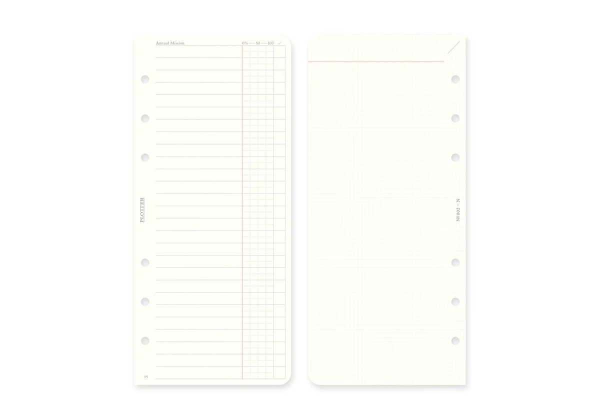 Plotter Weekly Schedule Refill 2026 - Narrow Size - Image 2