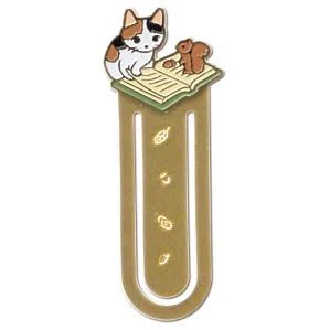 Pottering Cat Bookmarker - Brass Bookmark - Image 11