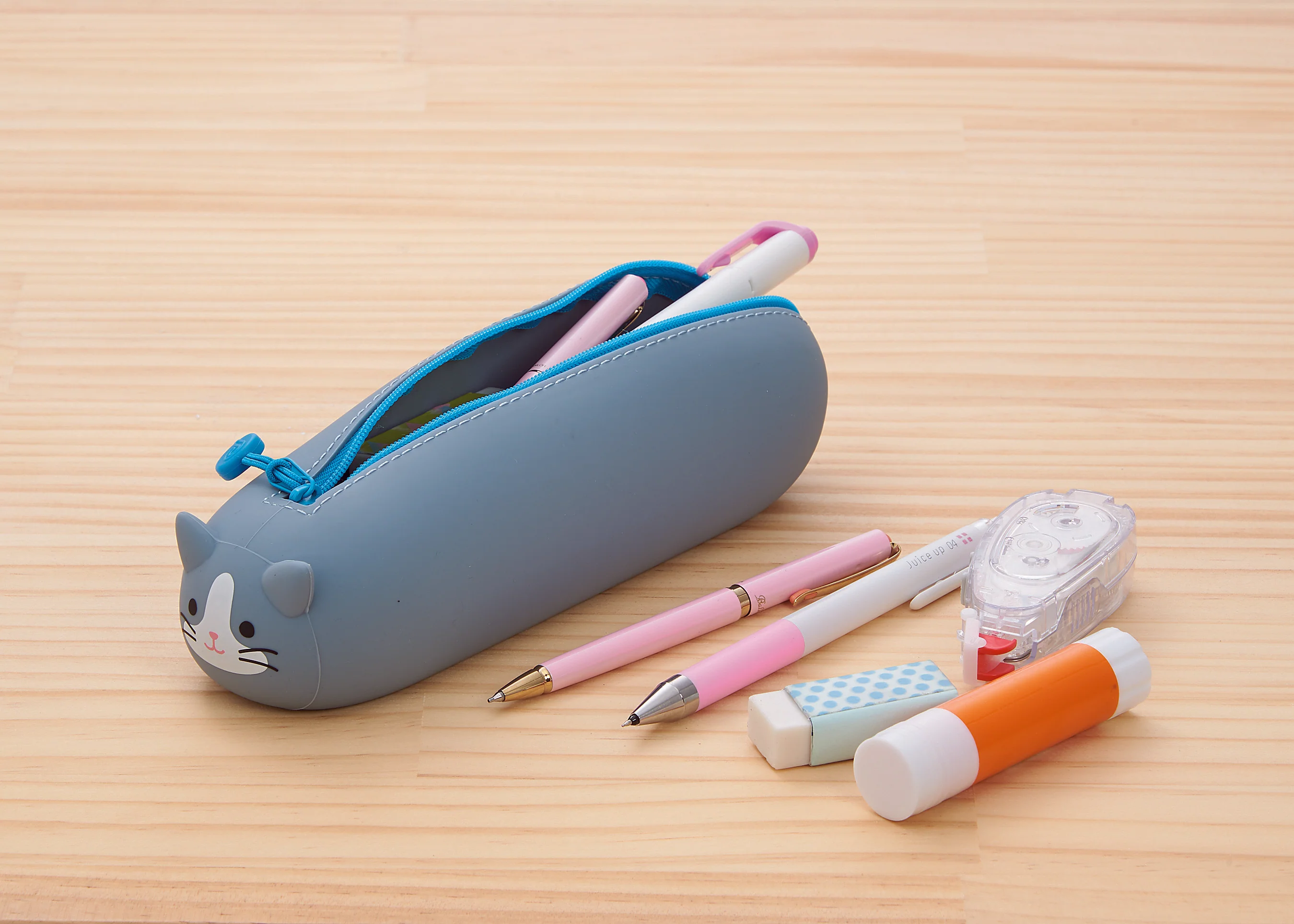 PuniLabo Lying Down Zipper Pouch - Black Cat - Image 3