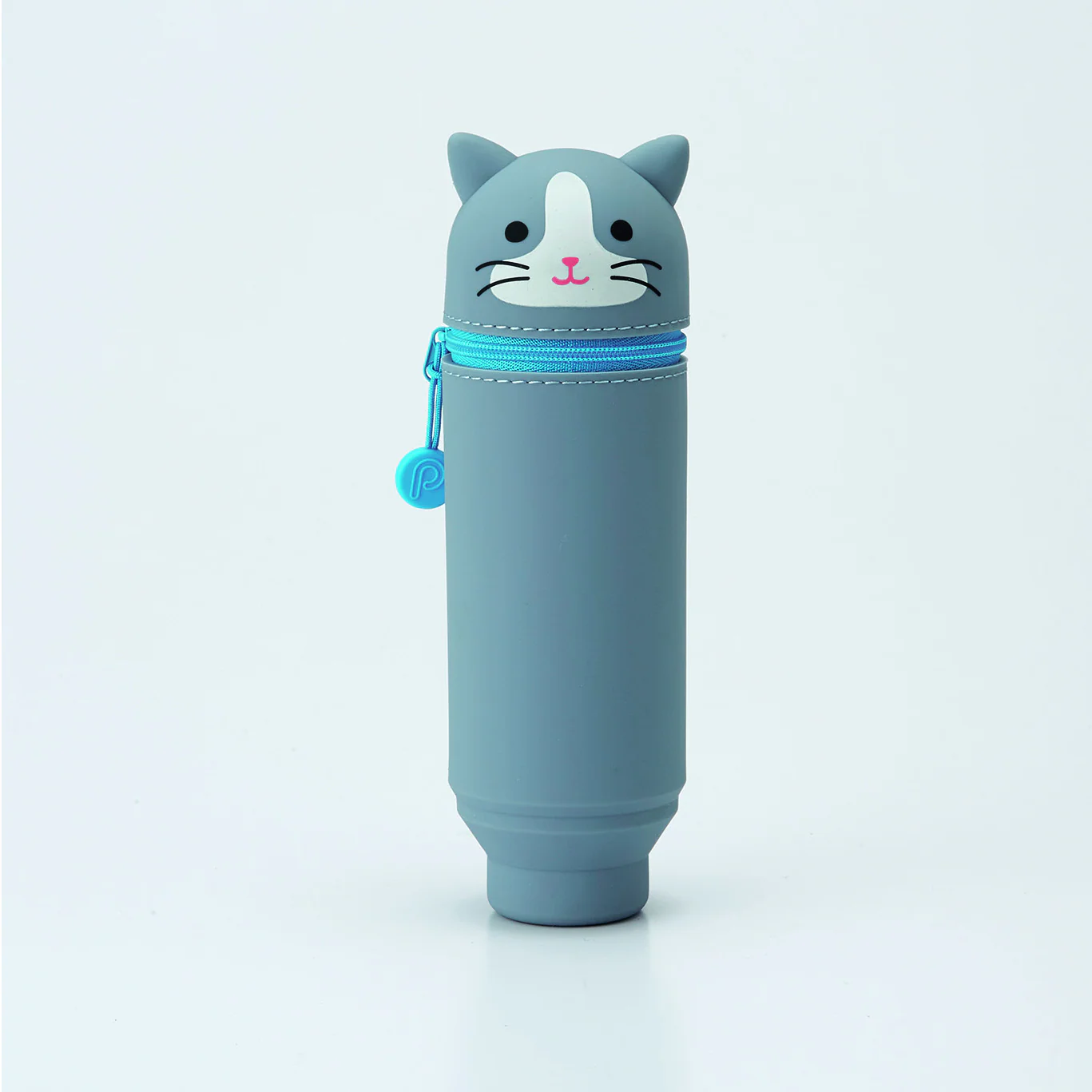 PuniLabo Stand Up Pen Case - Gray Cat - Image 3