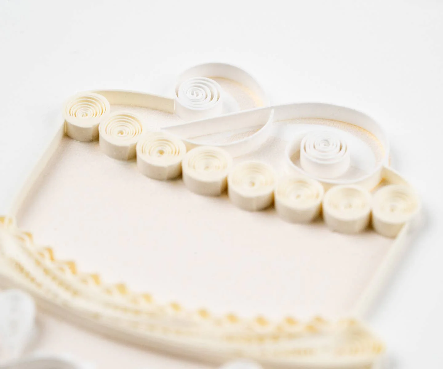 Quilled Elegant Wedding Cake Greeting Card - Image 3