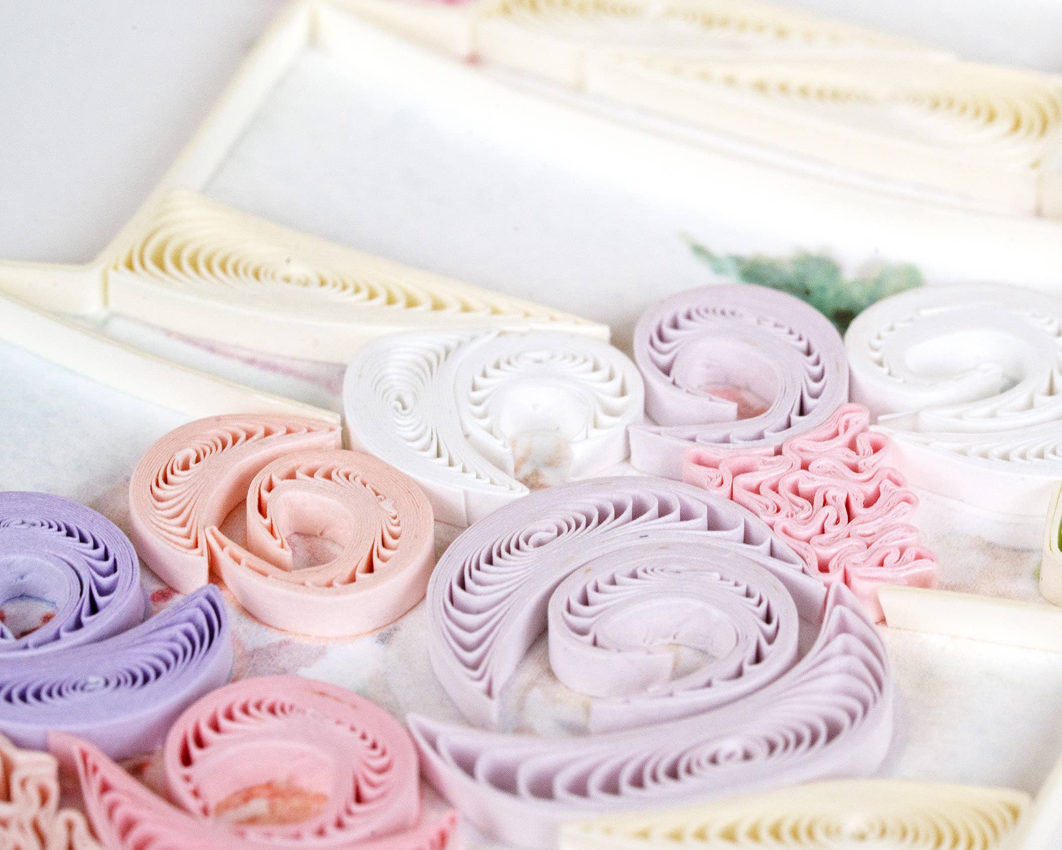 Quilled Floral Wedding Cake Greeting Card - Image 2