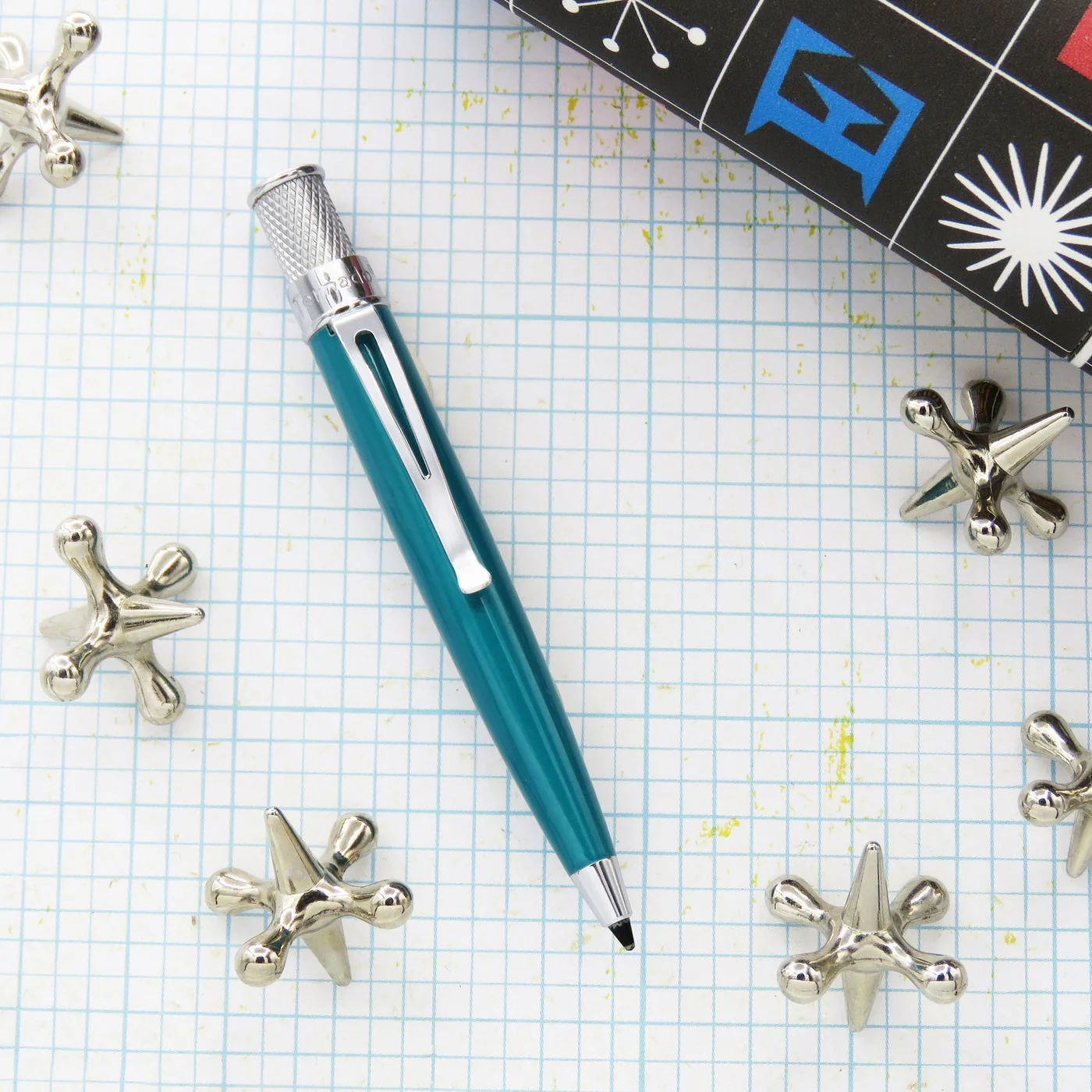 Retro 51 Tornado Elite Ballpoint Pen - Turquoise - Image 4