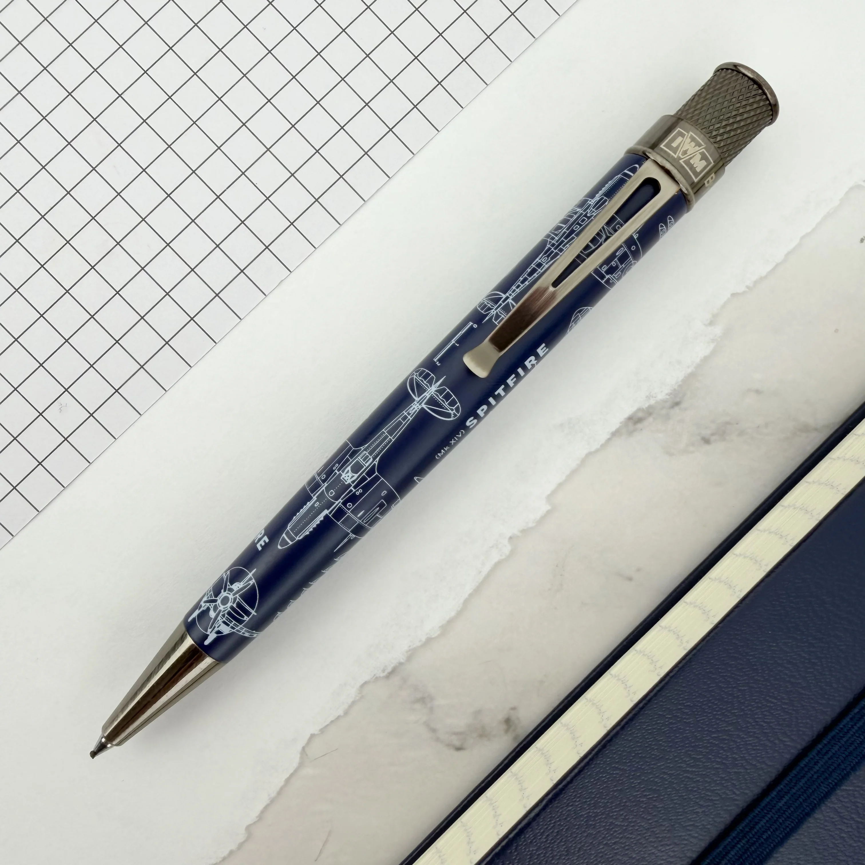 Retro 51 Tornado Rollerball Pen - Imperial War Museums - Spitfire Blueprint