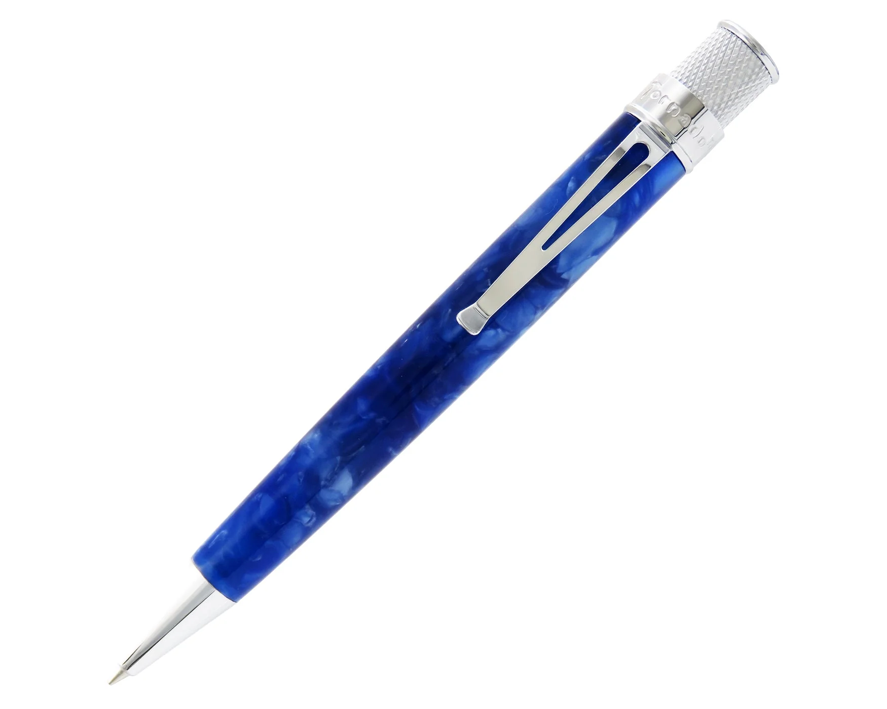 Retro 51 Vault Tornado Acrylic Rollerball Pen - Sapphire Blue - Image 2
