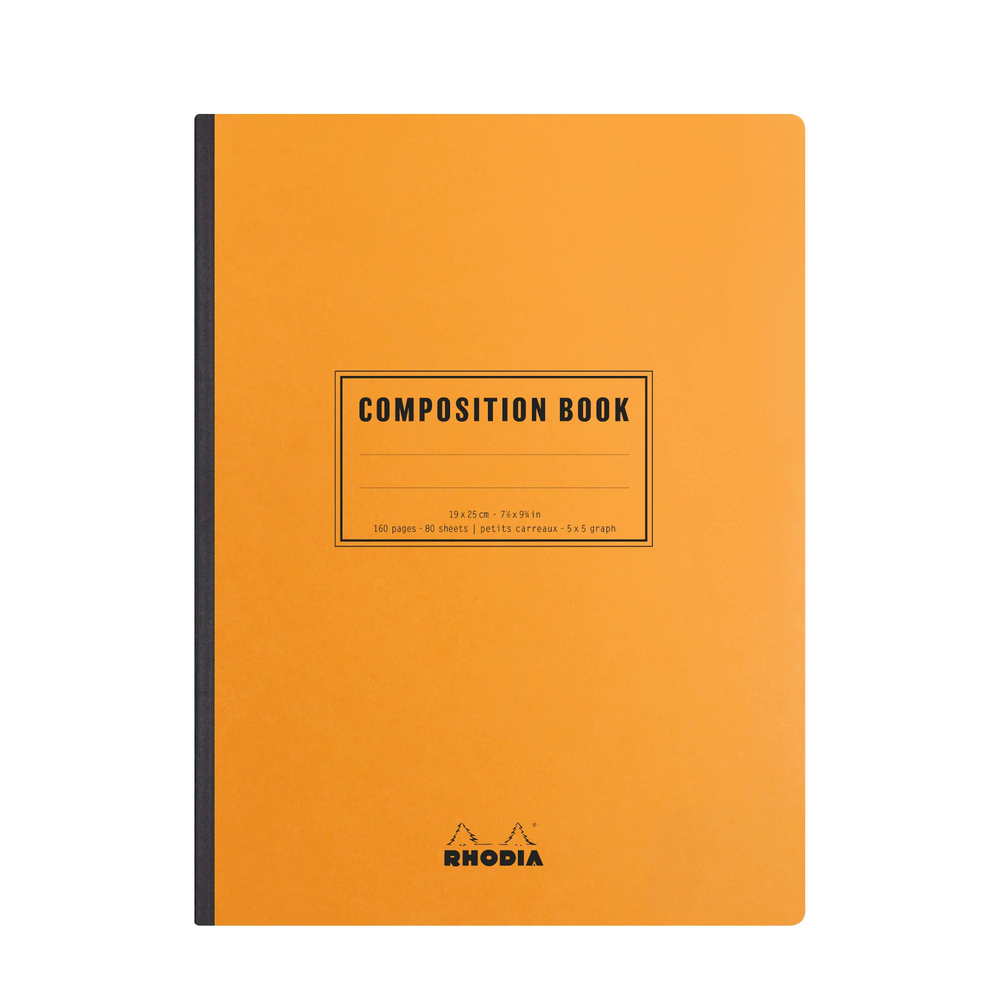 Rhodia Composition Book - Lined 160 sheets - 7 1/2 x 9 3/4 - Orange Cover - Image 4