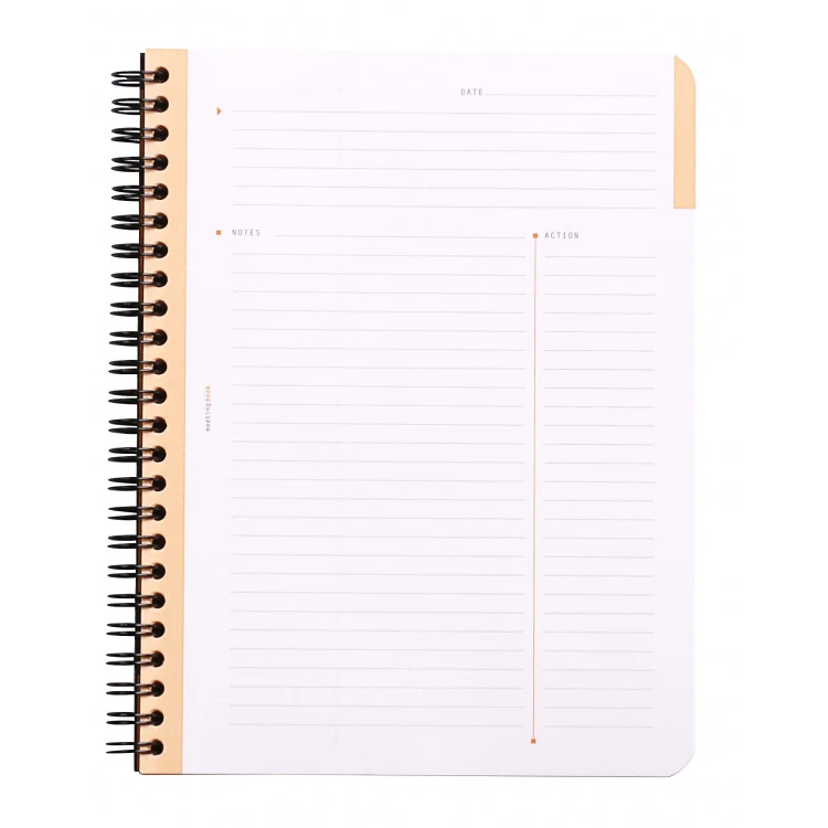 Rhodia Meeting Book 90g paper - Lined 80 sheets - 6 1/2 x 8 1/4 - Orange cover - Image 2