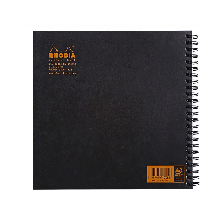 Rhodia Reverse Book - Dot 80 sheets - 8 1/4 x 8 1/4 - Black cover - Image 7