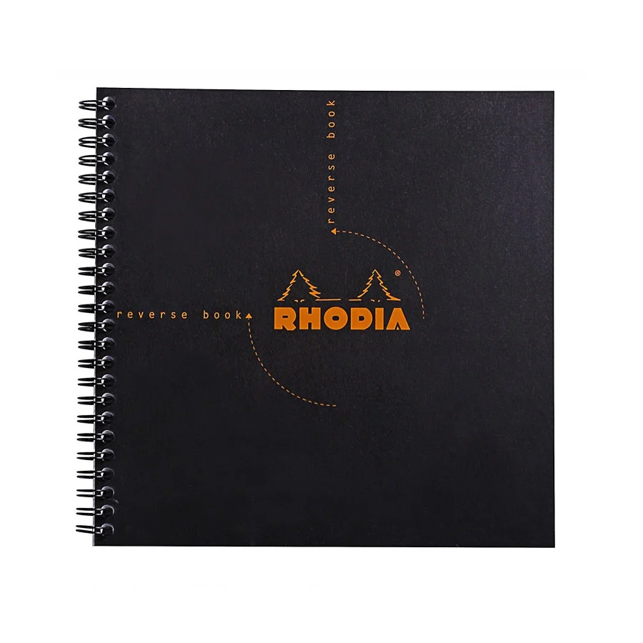 Rhodia Reverse Book - Graph 80 sheets - 8 1/4 x 8 1/4 - Black cover - Image 4