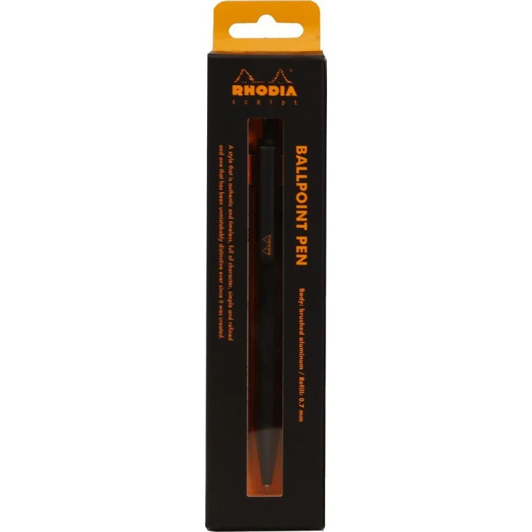 Rhodia Ballpoint Pen - 5" long - Black - Image 3