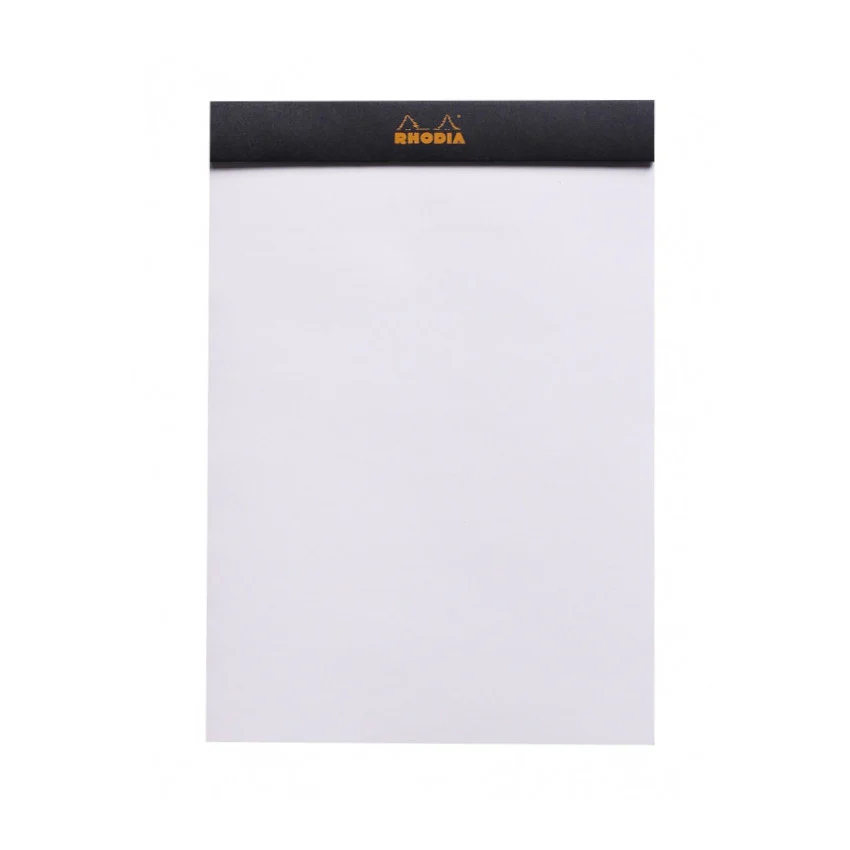 Rhodia Staplebound Notepad - Blank 80 sheets - 6 x 8 1/4 - Black cover - Image 5