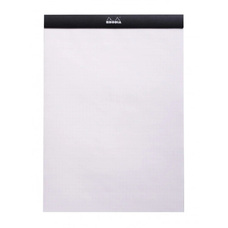Rhodia Staplebound Notepad - Dot grid 80 sheets - 8 1/4 x 11 3/4 - Black cover - Image 5