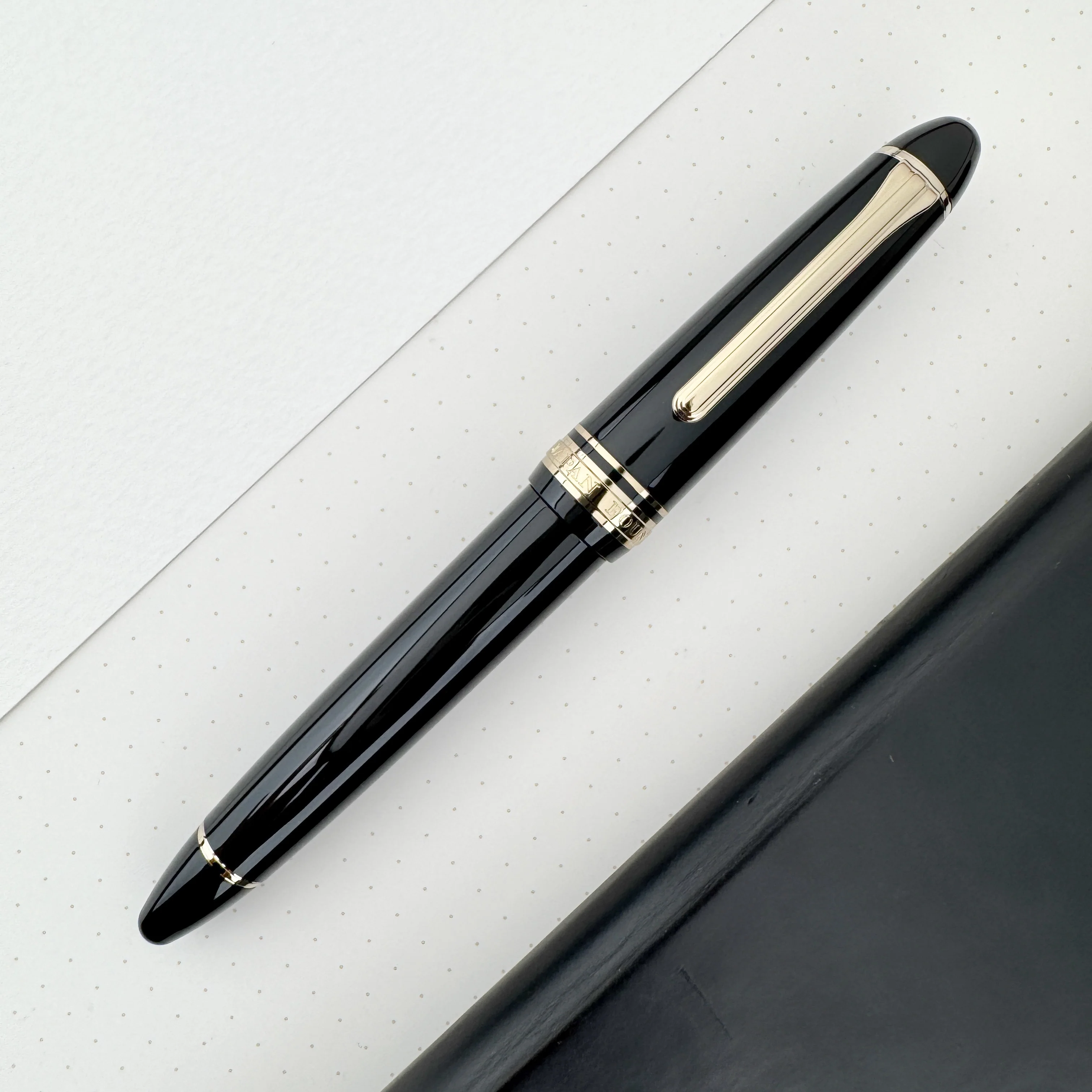 Sailor 1911L 14K Gold Trim Fountain Pen - Pearl Black - Image 2