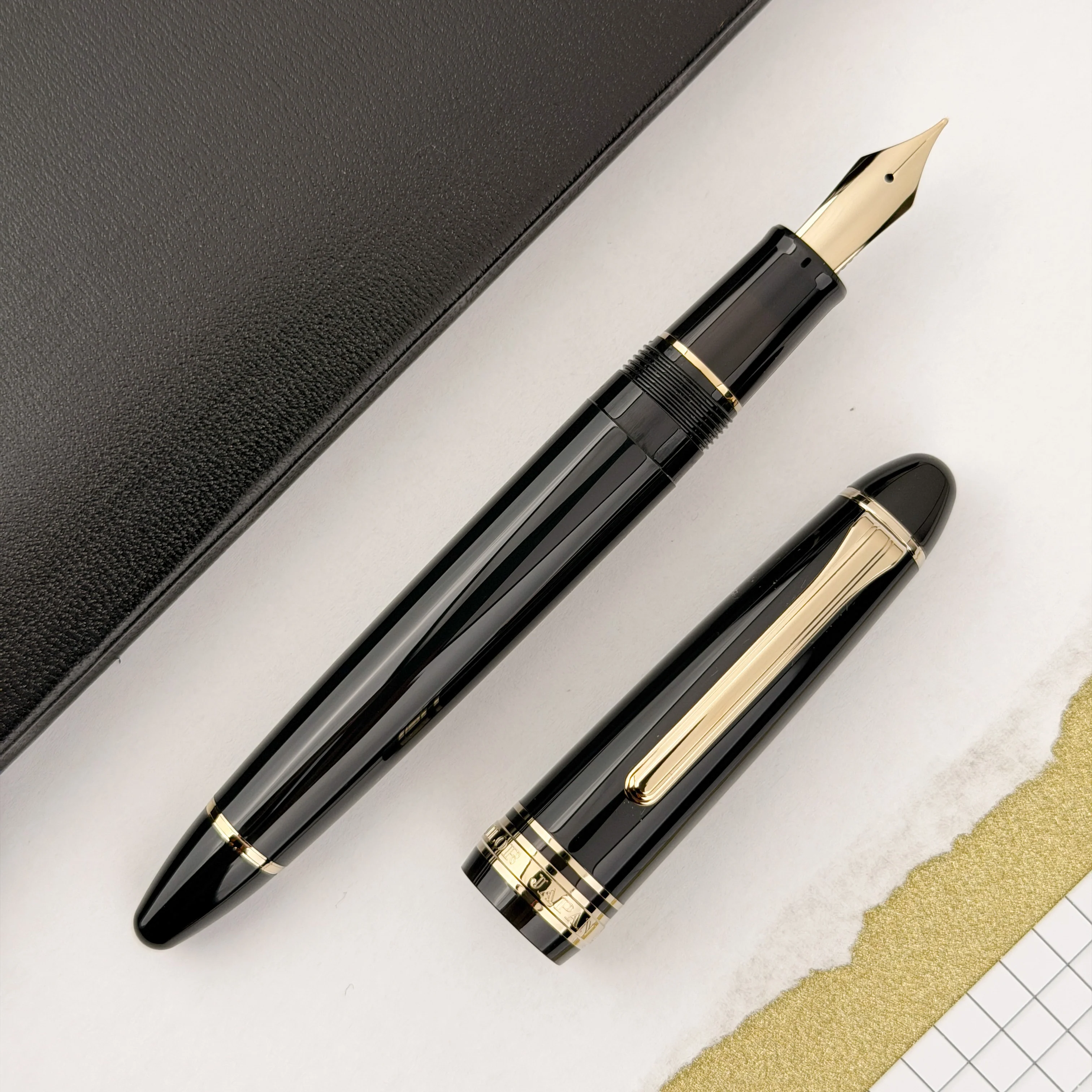 Sailor 1911 Casual L Basis Gold Trim Fountain Pen - Muted Black